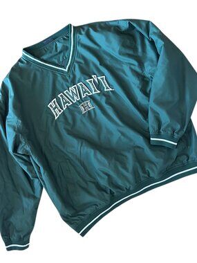 Vintage 90s University Hawaii Rainbow Warriors Pullover Windbreaker Size XL